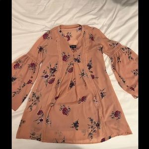 Long-Sleeve Floral Dress